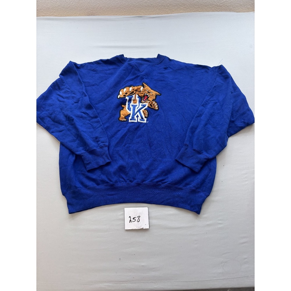 Midwest Embroidery Kentucky Wildcats Blue Crewneck Sweatshirt Mens XL Pullover